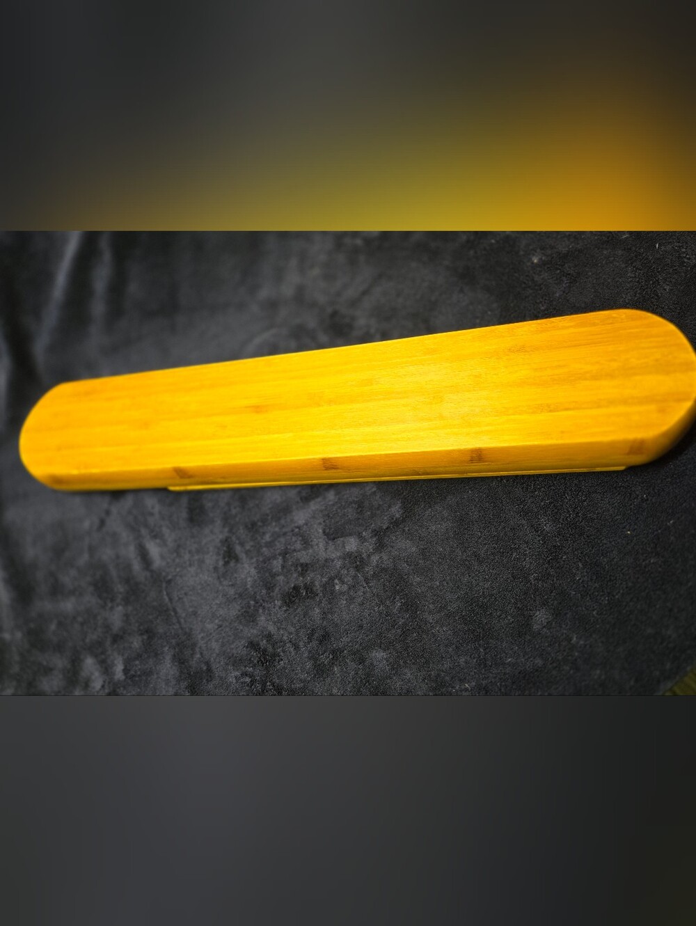 Bread Tray Made Of Yellow Bamboo With Dipping Dish - Picture 3 of 5